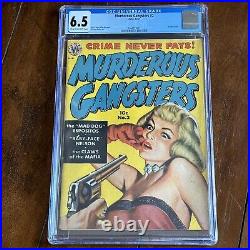 Murderous Gangsters #2 (1951) Golden Age GGA Good Girl Art CGC 6.5
