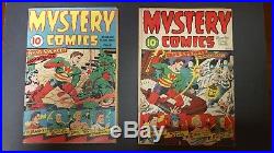 Mystery Comics #2 and #4 Nazi bondage Golden age