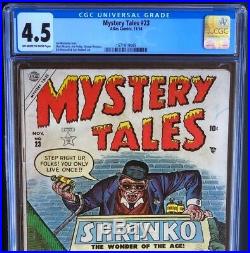 Mystery Tales #23 (1954) CGC 4.5 OW-W Rare Golden Age Horror! Atlas Comics