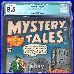 Mystery Tales #5 (Atlas 1952)? CGC 8.5 Qualified PEDIGREE? Golden Age Horror