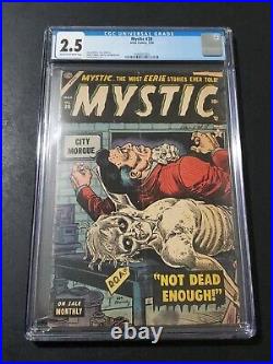 Mystic #28 CGC 2.5 Rare Pre-code Horror Zombie Cover! Not Dead Enough Atlas 1954