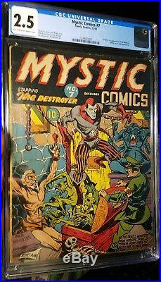 Mystic Comics #7 Scarce The Ww2 Hitler Golden Age Timely 1941 Grail Kirby Simon
