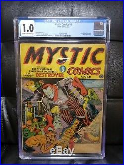 Mystic Comics #8 CGC 1.0 Bondage Torture Cover Hitler App Golden Age Timely