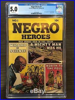 Negro Heroes (1947) #1 Cgc 5.0 Vg/f Golden Age Gem! African-american History