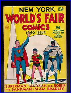 New York World's Fair Comics 1940 DC Golden Age Superman Batman Sandman