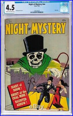 Night Of Mystery CGC 4.5 golden age comic pre code horror rare skull cover