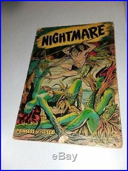 Nightmare 13 St John Pre Code golden age Horror Comics 1954 Matt Baker cover art