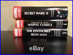 OMNIBUS LOT ft Invincible Iron Man Vol. 2, Marvel Golden Age, Secret Wars 2 RARE