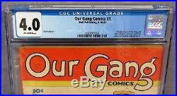 OUR GANG COMICS #1 (Tom & Jerry 1st app) CGC 4.0 VG Dell 1942 Golden Age