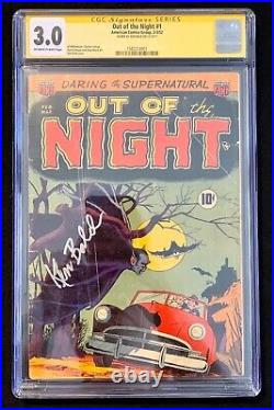 Out Of The Night #1 CGC 3.0 Golden Age Horror Signed Cover Artist Ken Bald