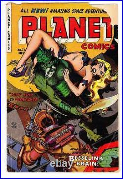 PLANET COMICS #72 Golden Age 1953 sci-fi no back cover, otherwise complete
