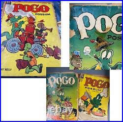 POGO POSSUM #4-16 Golden Age Full Run Lot Dell Comics Four Color + Pogo Parade