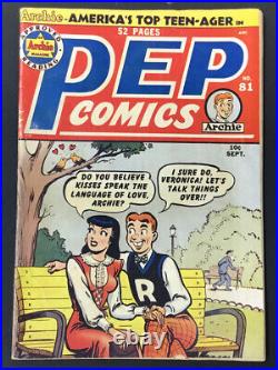 Pep Comics #81 Awesome Golden Age Archie/Veronica! VG 4.0 1950