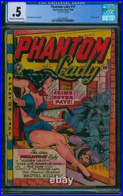 Phantom Lady #19 (1948) CGC 0.5? Rare! Golden Age Matt Baker? GGA Fox Features