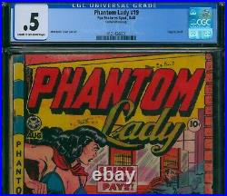 Phantom Lady #19 (1948) CGC 0.5? Rare! Golden Age Matt Baker? GGA Fox Features