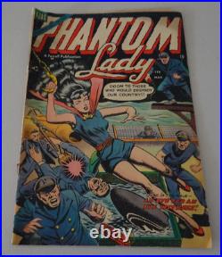 Phantom Lady #2 GD+ Rare Last Pre-Code Golden Age Ajax Comic 1955 Matt Baker
