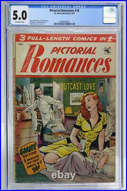 Pictorial Romances # 18 CGC 5.0 St. John 1953 Matt Baker cover and art