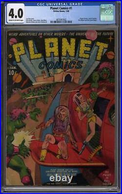 Planet Comics #1 CGC 4.0 (C-OW) 1st Issue Classic Golden Age Sci-Fi