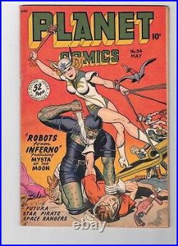 Planet Comics #54 Golden Age Fiction House Sci Fi Fn+