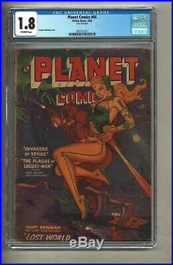 Planet Comics 66 (CGC 1.8) O/W pages Golden Age Fiction House 1952 (c#26966)