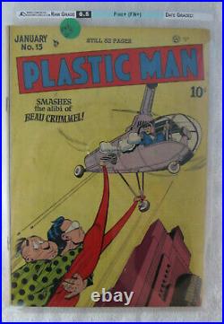 Plastic Man #15 GOLDEN AGE 1949 comic book FN+ 6.5