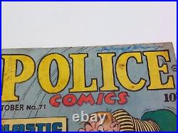 Police Comics #71 & 75 Lot of 2 Golden Age Plastic Man 1946 GD to GD+