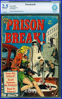 Prison Break #1 CBCS 2.5 1951-Avon Golden Age-Spicy Wally Wood-Good Girl Art