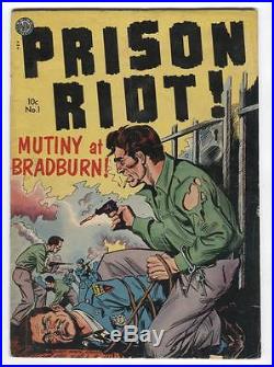 Prison Riot #1 Violent Golden Age Crime, One-Shot, Avon 1952 Kinstler art, HTF