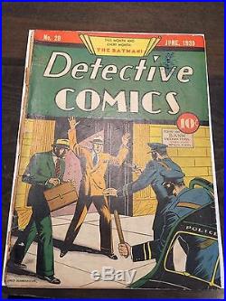 RARE 1939 GOLDEN AGE Detective Comics #28 2ND APPEARANCE BATMAN MEGA-KEY WOW
