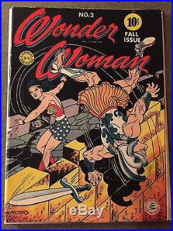 Rare 1942 Golden Age Wonder Woman #2 Scarce Nice Issue