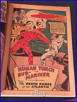 Rare 1942 Timely Golden Age Human Torch #10 Winter Issue Schomburg Cover