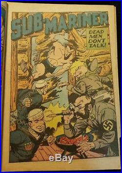 RARE 1943 Marvel Mystery Comics #46 Timely Hitler Cover Human Torch Golden Age