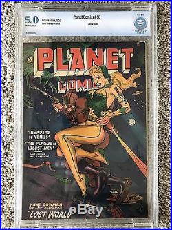 Rare 1952 Golden Age Planet Comics #66 Cbcs 5.0 Unrestored Maurice Whitman Cover
