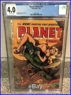 Rare 1953 Golden Age Planet Comics #72 Cgc 4.0 Unrestored Classic Cover