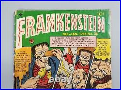 RARE Golden Age FRANKENSTEIN 1954 Prize Group # 28 HORROR Comic Book 10c COVER