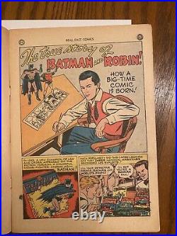 REAL FACT COMICS # 5 DC 11/46 TRUE STORY OF BATMAN & ROBIN COVER Golden Age