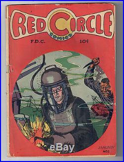 RED CIRCLE COMICS #1 Grade 4.0 First Issue! Golden Age find