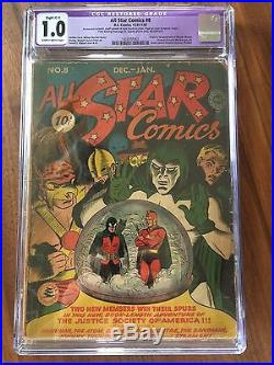 Rare 1941 Golden Age All Star Comics #8 Cgc 1.0 Key 1st Wonder Woman Super Hot