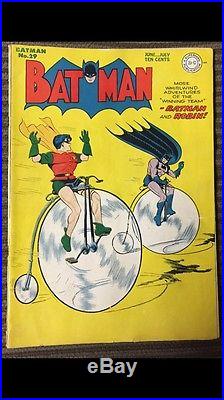 Rare Batman Golden Age #29 (Jun-Jul 1945, DC) VG/Fine- or better