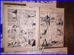 Rare Golden Age Original Comic Art Collection Kaanga Jungle Rangers Fight 1owner