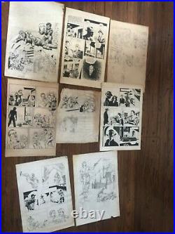 Rare Lot Golden Age Original Art Out Of The Shadows Pages Horror Art Covers More