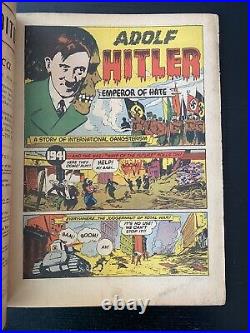 Real Life Comics #3 KEY (Alex Schomburg Classic Hitler cover) 1942 GOLDEN AGE