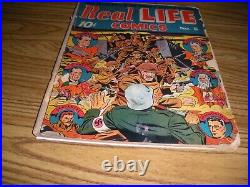 Real Life Comics #8 War Cover Alex Schomberg Art November 1942 Vg+