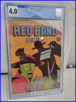 Red Band Comics #3 CGC 4.0 Rural Home Publications 1945 Golden Age Cyclops Cover
