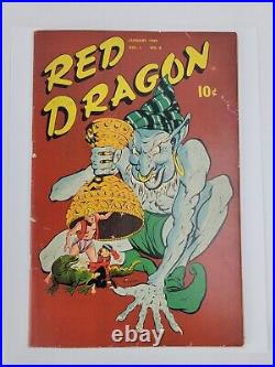 Red Dragon Comics #6 Street & Smith 1949 Golden Age Horror Cover
