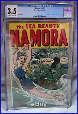 SEA BEAUTY NAMORA 2 GOLDEN AGE CGC 3.5 TIMELY COMICS 1948 SUB-MARINER OWithW PAGES