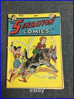 SENSATION COMICS #53 very good condition 1946 Golden Age Wonder Woman