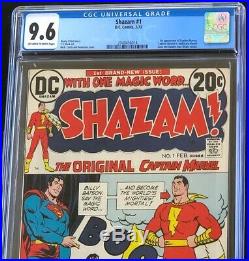 SHAZAM #1 (1973) CGC 9.6 1st Captain Marvel since the Golden Age! DC Comics