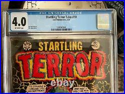 STARTLING TERROR TALES #10 CGC 4.0 (OW pages) GOLDEN AGE L. B. COLE COVER