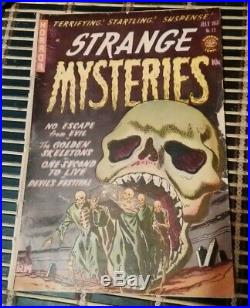STRANGE MYSTERIES #12 RARE Golden Age HORROR Skull SUPERIOR COMICS Complete HTF